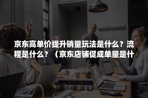 京东高单价提升销量玩法是什么？流程是什么？（京东店铺促成单量是什么意思）