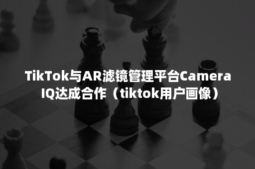 TikTok与AR滤镜管理平台Camera IQ达成合作（tiktok用户画像）