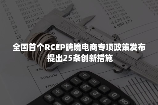 全国首个RCEP跨境电商专项政策发布 提出25条创新措施