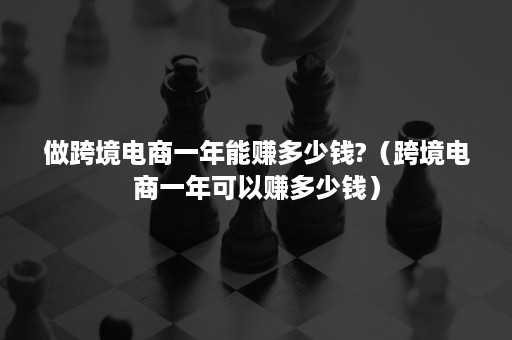 做跨境电商一年能赚多少钱?（跨境电商一年可以赚多少钱）