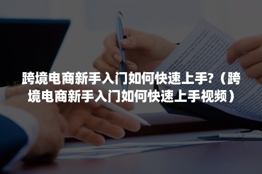 跨境电商新手入门如何快速上手?（跨境电商新手入门如何快速上手视频）