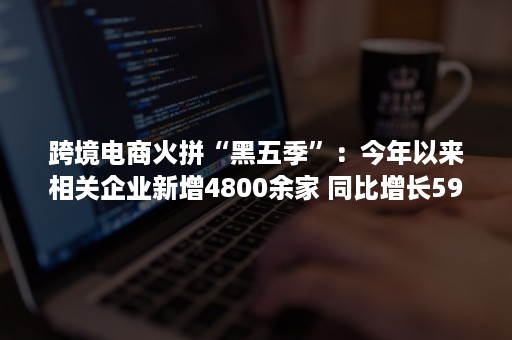 跨境电商火拼“黑五季”：今年以来相关企业新增4800余家 同比增长59.6%