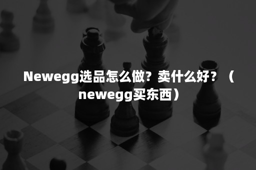 Newegg选品怎么做？卖什么好？（newegg买东西）