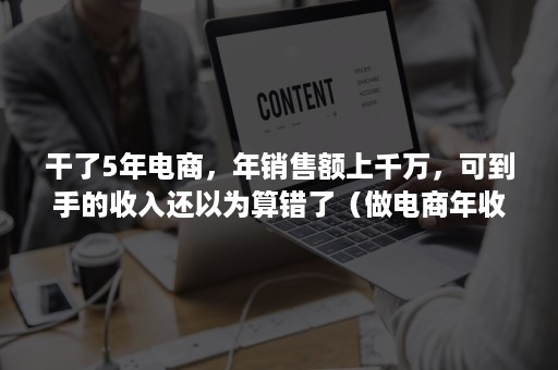 干了5年电商，年销售额上千万，可到手的收入还以为算错了（做电商年收入）