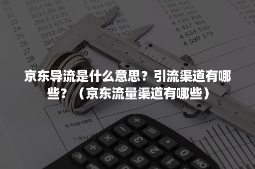 京东导流是什么意思？引流渠道有哪些？（京东流量渠道有哪些）