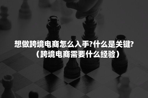 想做跨境电商怎么入手?什么是关键?（跨境电商需要什么经验）