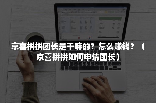 京喜拼拼团长是干嘛的？怎么赚钱？（京喜拼拼如何申请团长）