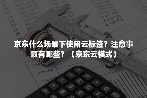 京东什么场景下使用云标签？注意事项有哪些？（京东云模式）