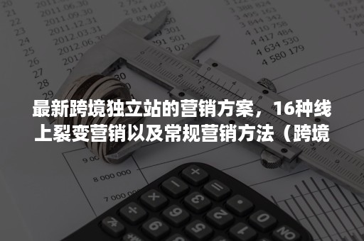 最新跨境独立站的营销方案，16种线上裂变营销以及常规营销方法（跨境电商站内营销）