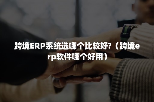 跨境ERP系统选哪个比较好?（跨境erp软件哪个好用）