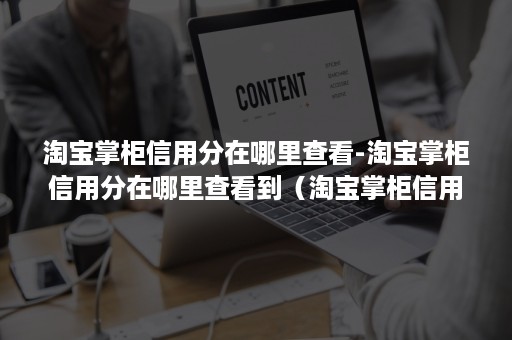 淘宝掌柜信用分在哪里查看-淘宝掌柜信用分在哪里查看到（淘宝掌柜信用评分）