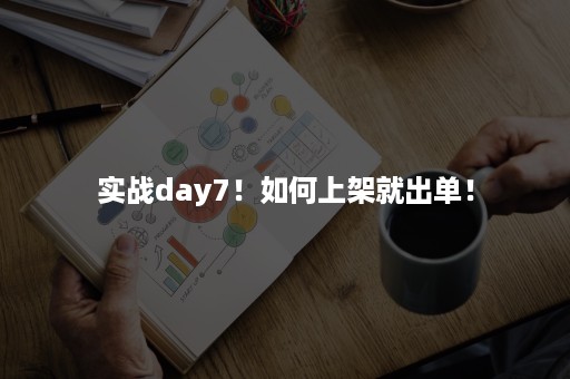 实战day7！如何上架就出单！