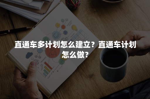 直通车多计划怎么建立？直通车计划怎么做？