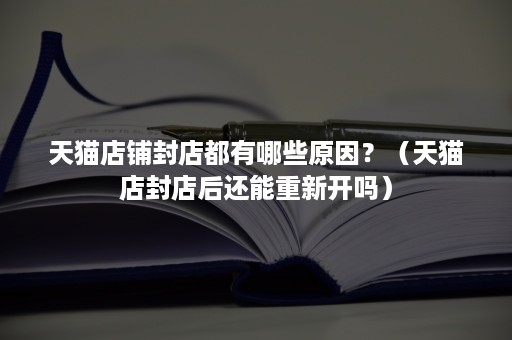 天猫店铺封店都有哪些原因？（天猫店封店后还能重新开吗）