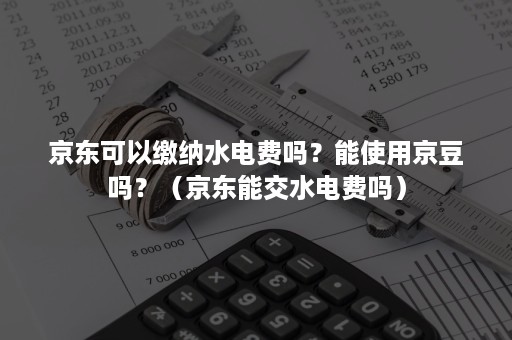 京东可以缴纳水电费吗？能使用京豆吗？（京东能交水电费吗）