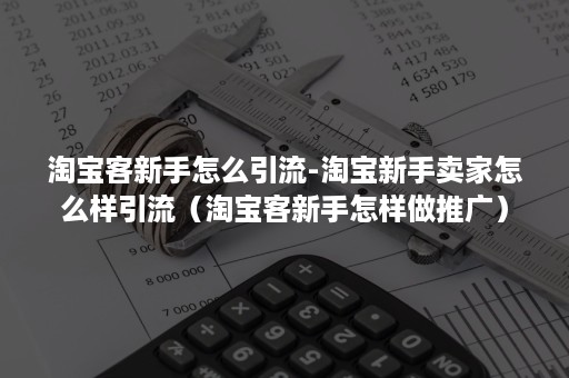 淘宝客新手怎么引流-淘宝新手卖家怎么样引流（淘宝客新手怎样做推广）