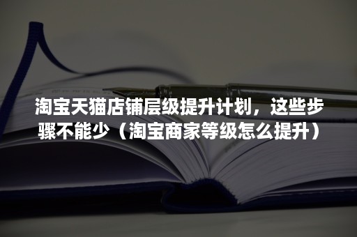 淘宝天猫店铺层级提升计划，这些步骤不能少（淘宝商家等级怎么提升）