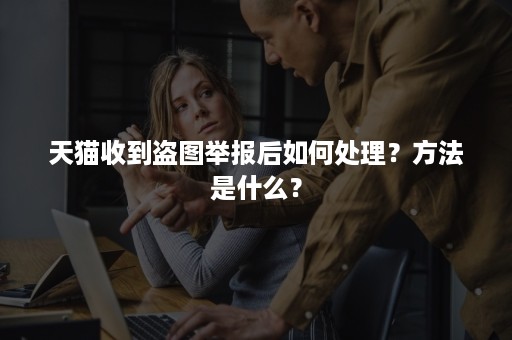 天猫收到盗图举报后如何处理？方法是什么？