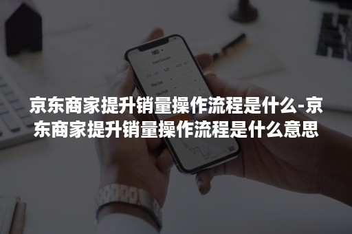 京东商家提升销量操作流程是什么-京东商家提升销量操作流程是什么意思