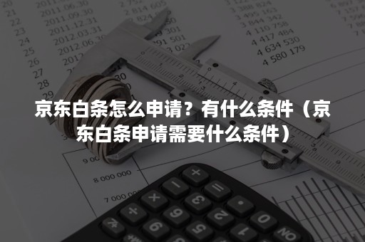 京东白条怎么申请?有什么条件(京东白条申请需要什么条件) 京东白条怎么申请?有什么条件(京东白条申请需要什么条件)