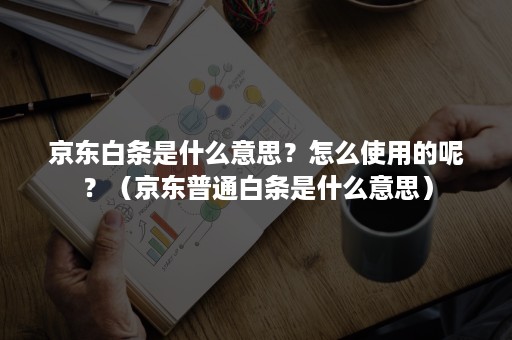 京东白条是什么意思？怎么使用的呢？（京东普通白条是什么意思）