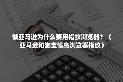 做亚马逊为什么要用指纹浏览器？（亚马逊和淘宝候鸟浏览器指纹）