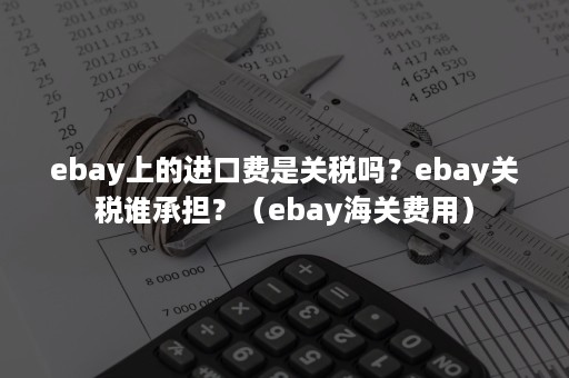 ebay上的进口费是关税吗？ebay关税谁承担？（ebay海关费用）