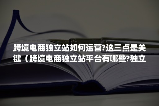 跨境电商独立站如何运营?这三点是关键（跨境电商独立站平台有哪些?独立站有什么优势劣势?）