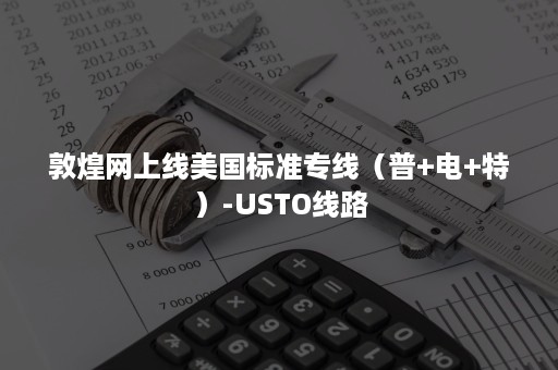 敦煌网上线美国标准专线（普+电+特）-USTO线路