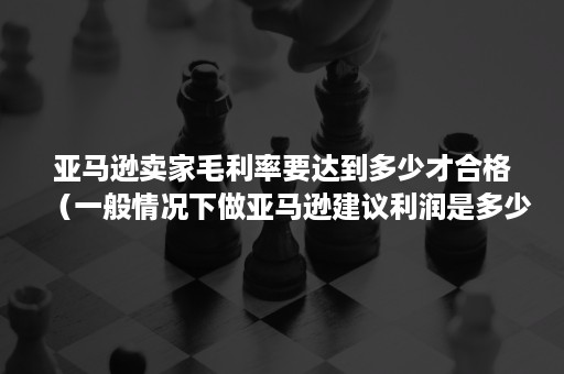 亚马逊卖家毛利率要达到多少才合格（一般情况下做亚马逊建议利润是多少）