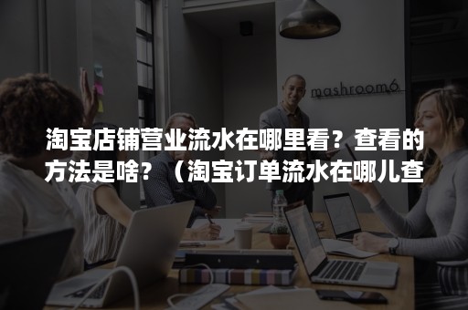 淘宝店铺营业流水在哪里看？查看的方法是啥？（淘宝订单流水在哪儿查询）