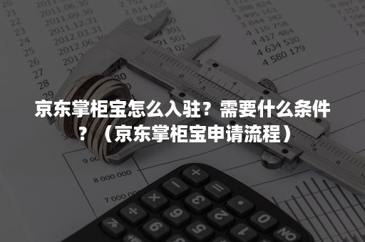 京东掌柜宝怎么入驻？需要什么条件？（京东掌柜宝申请流程）