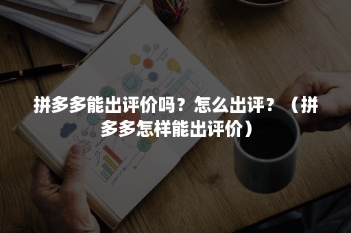 拼多多能出评价吗？怎么出评？（拼多多怎样能出评价）