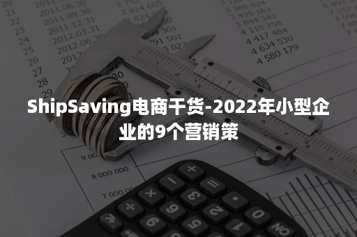 ShipSaving电商干货-2022年小型企业的9个营销策