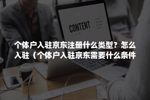 个体户入驻京东注册什么类型？怎么入驻（个体户入驻京东需要什么条件）
