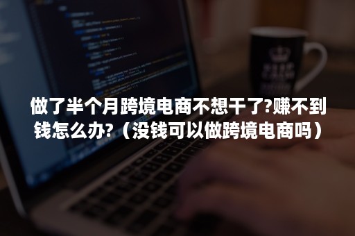 做了半个月跨境电商不想干了?赚不到钱怎么办?（没钱可以做跨境电商吗）