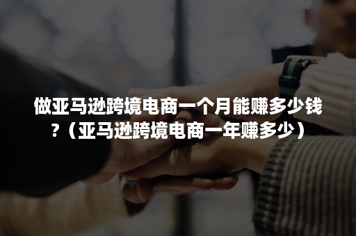做亚马逊跨境电商一个月能赚多少钱?(亚马逊跨境电商一年赚多少) 做亚马逊跨境电商一个月能赚多少钱?(亚马逊跨境电商一年赚多少)