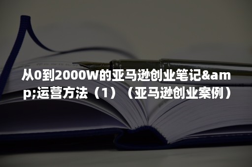 从0到2000W的亚马逊创业笔记&运营方法（1）（亚马逊创业案例）