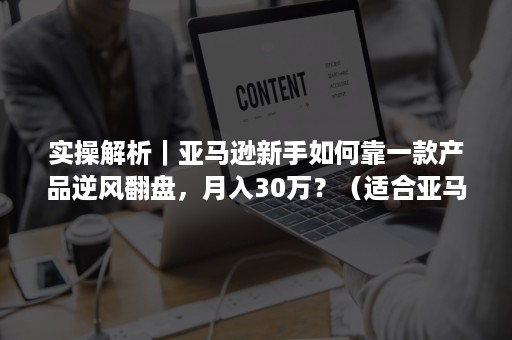 实操解析｜亚马逊新手如何靠一款产品逆风翻盘，月入30万？（适合亚马逊新手做的产品）