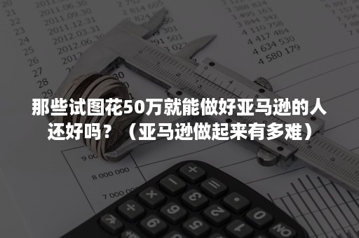 那些试图花50万就能做好亚马逊的人还好吗？（亚马逊做起来有多难）