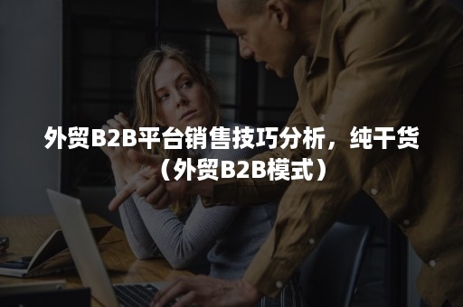 外贸B2B平台销售技巧分析，纯干货（外贸B2B模式）