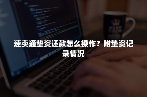 速卖通垫资还款怎么操作？附垫资记录情况