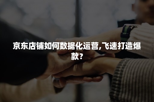 京东店铺如何数据化运营,飞速打造爆款? 京东店铺如何数据化运营,飞速打造爆款?