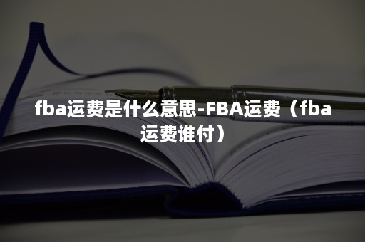 fba运费是什么意思-FBA运费（fba运费谁付）