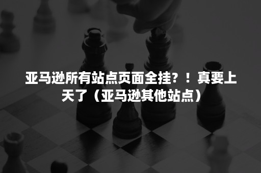 亚马逊所有站点页面全挂？！真要上天了（亚马逊其他站点）