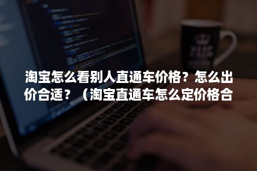 淘宝怎么看别人直通车价格？怎么出价合适？（淘宝直通车怎么定价格合适）