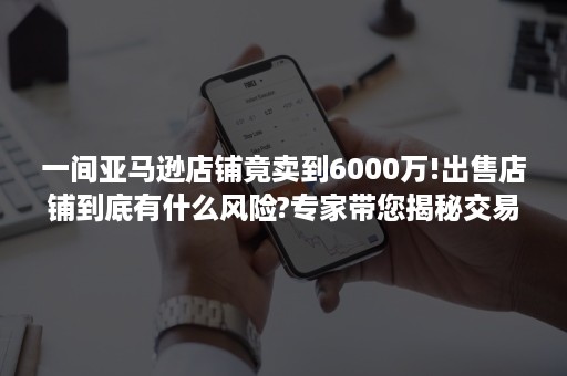 一间亚马逊店铺竟卖到6000万!出售店铺到底有什么风险?专家带您揭秘交易全流程