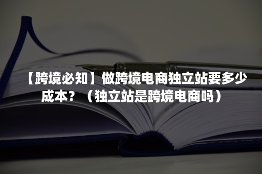 【跨境必知】做跨境电商独立站要多少成本？（独立站是跨境电商吗）