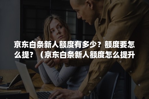 京东白条新人额度有多少？额度要怎么提？（京东白条新人额度怎么提升）