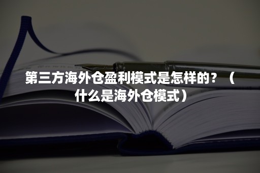 第三方海外仓盈利模式是怎样的？（什么是海外仓模式）